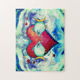 Puzzle Pesca y corazón