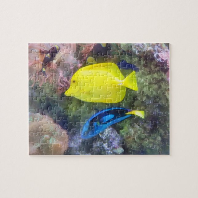 Puzzle Pescado amarillo y azul (Horizontal)