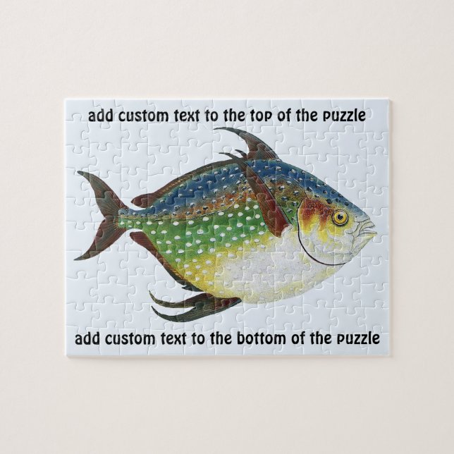 Puzzle Pescado de Opah Tropical, Animal acuático marino (Horizontal)