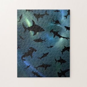 Puzzle Pescado de tiburón moderno jaws ballena bajo la ga