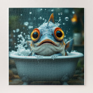 Puzzle Pescado gracioso en el baño