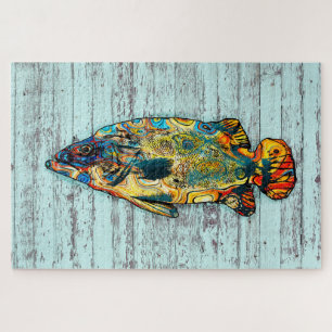Puzzle Pescado multicolor 2