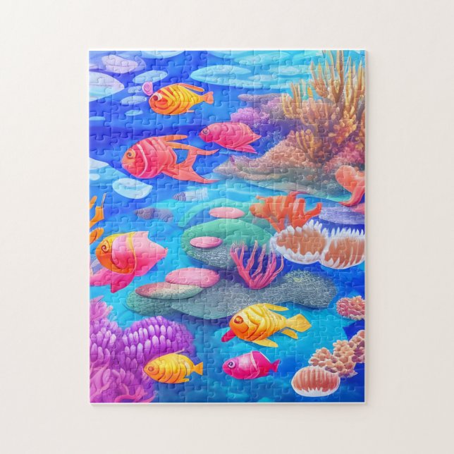 Puzzle Pescado Natación Subacuática (Vertical)