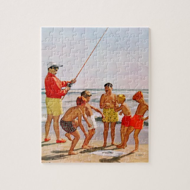 Puzzle Pescado pequeño del Polo Grande por Richard Sargen (Vertical)