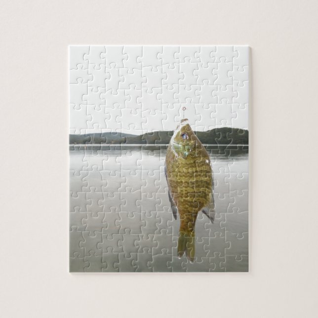 Puzzle Pescado solar amarillo en el lago Arrowhead (Vertical)