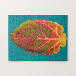 Puzzle Pescado tropical de hoja de ave 1