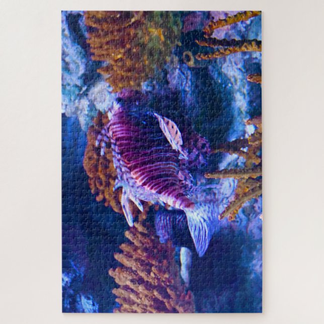 Puzzle Pescado tropical en un acuario. (Vertical)