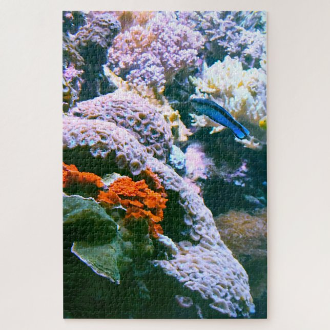 Puzzle Pescado tropical en un acuario. (Vertical)