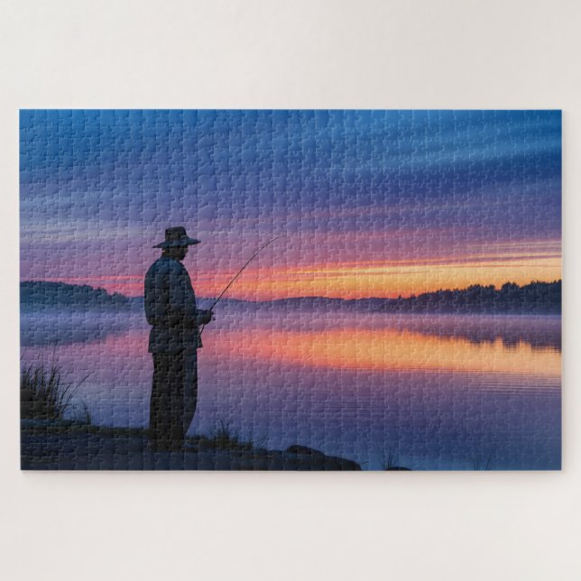 Puzzle Pescador al atardecer (Horizontal)
