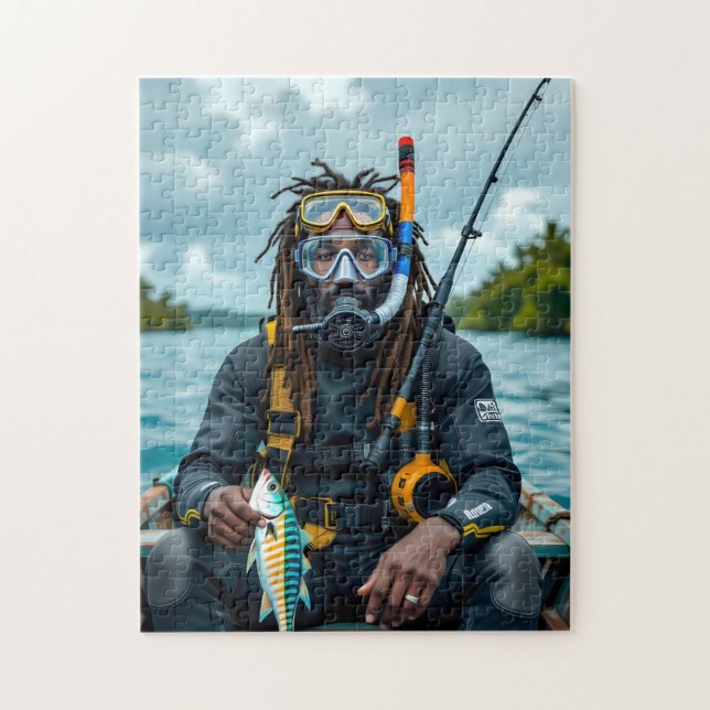 Puzzle pescador de lanza jamaicano (Vertical)