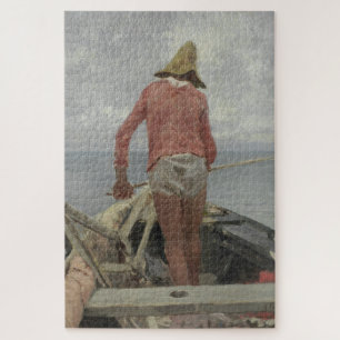 Puzzle Pescador en su barco (por Vincenzo Caprile)