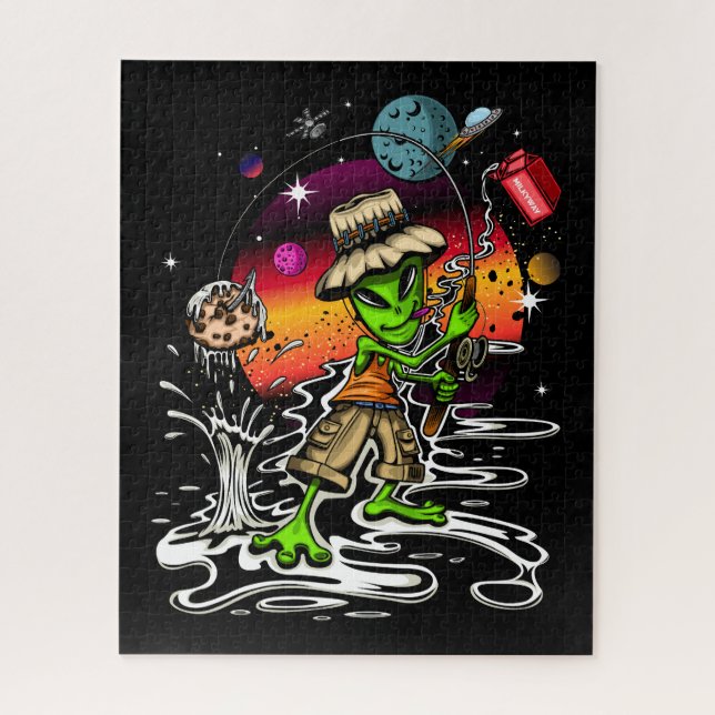 Puzzle Pescador Espacial (Vertical)