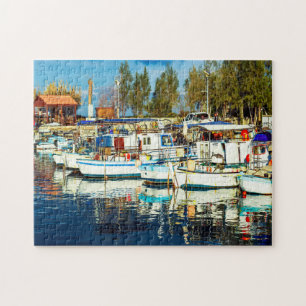 Puzzle Pescadores Barcos Chipre.