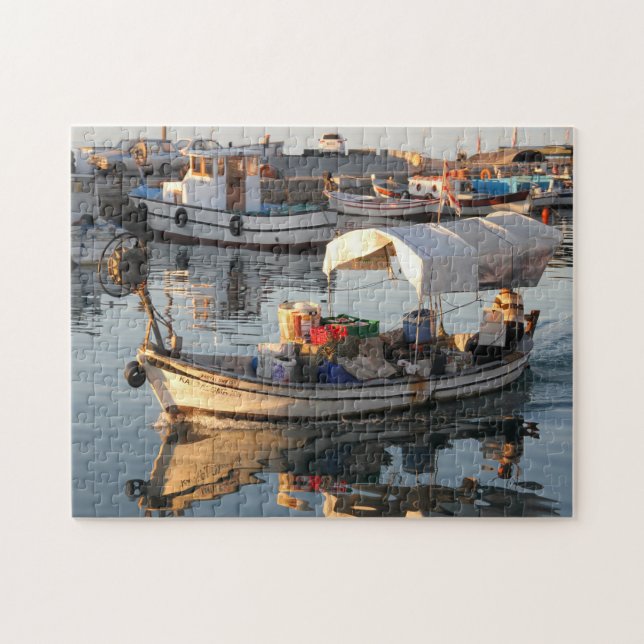 Puzzle Pescadores Barcos Chipre. (Horizontal)