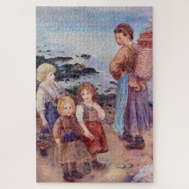 Puzzle Pescadores de mejillones por pintura impresionista (Vertical)