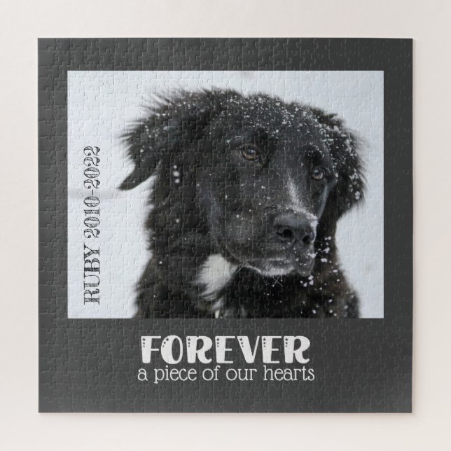 Puzzle Pet Memorial Sympathy Photo (Vertical)