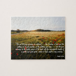 Puzzle Peter 3:3-4 Biblia Verse mujeres