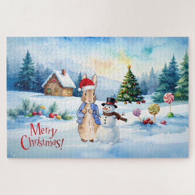 Puzzle Peter, la casa de pan de jengibre de conejo (Horizontal)