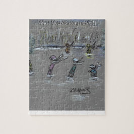 Puzzle Petit Pois patinando en NY
