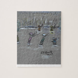 Puzzle Petit Pois patinando en NY
