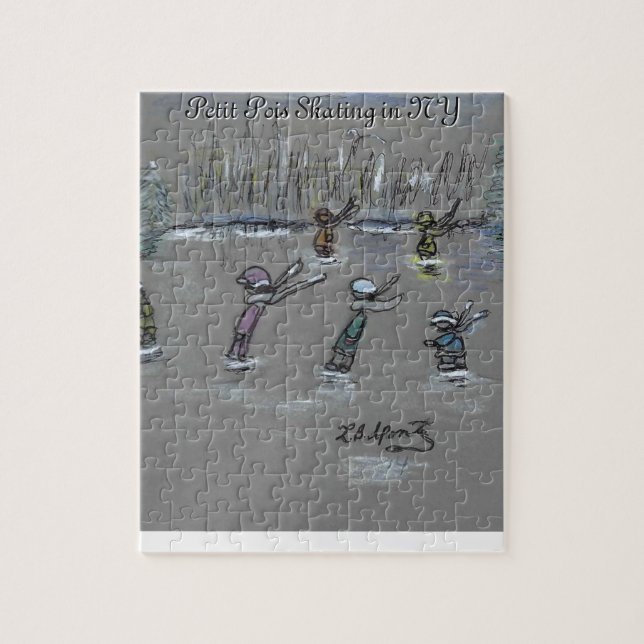 Puzzle Petit Pois patinando en NY (Vertical)