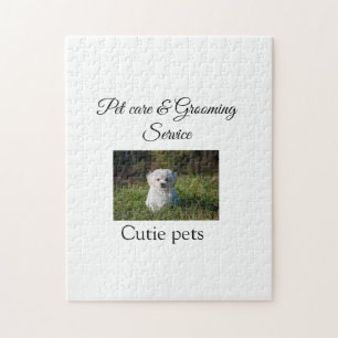 Puzzle Pets care grooming service add name address text