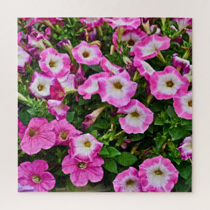 Puzzle Petunias rosadas y violetas
