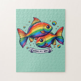 Puzzle pez arcoíris gay LGBTQ
