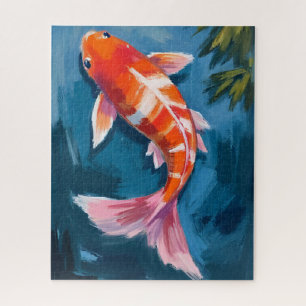 Puzzle Pez Koi Hermoso Acuarela