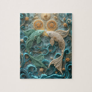 Puzzle Pez Piscis Soñador - Quilling de Papel