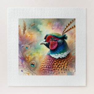 Puzzle Pheasant in Soft Hues 220924AREF130 - Watercolor
