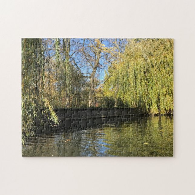 Puzzle Photo Willow Trees River Reflections (Horizontal)