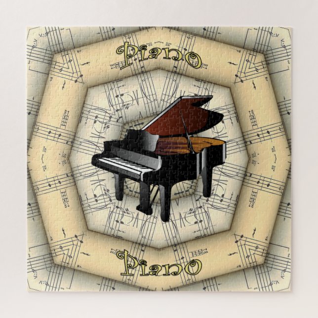 Puzzle Piano ~ Diseño musical extraño ~ Único ~ ~ (Vertical)