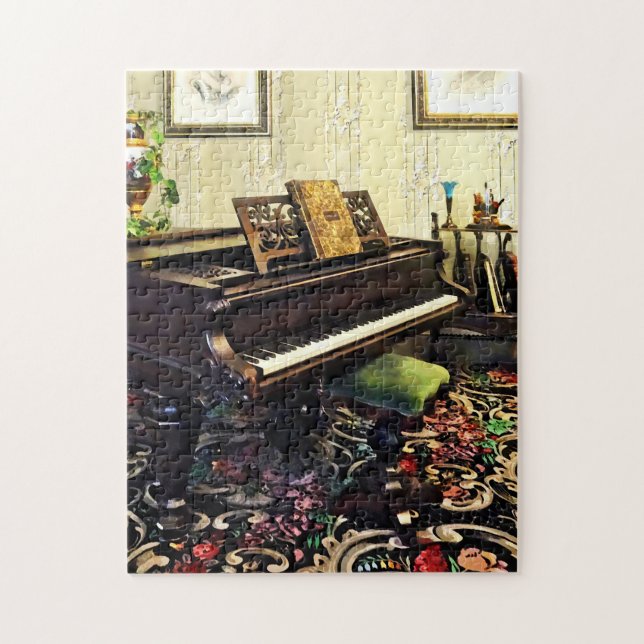 Puzzle Piano elegante en salón victoriano (Vertical)