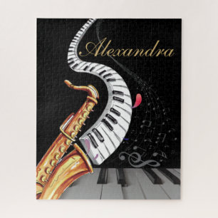 Puzzle Piano personalizado de lujo saxofón