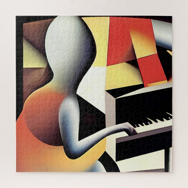 Puzzle Piano Player - Arte de aerógrafo (Vertical)