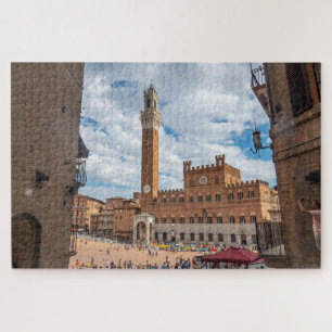 Puzzle Piazza del Campo en Siena, Toscana, Italia