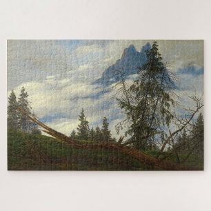 Puzzle Pico de montaña con nubes de deriva - Friedrich