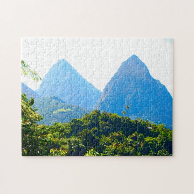 Puzzle Picos gemelos Piton Santa Lucía. (Horizontal)