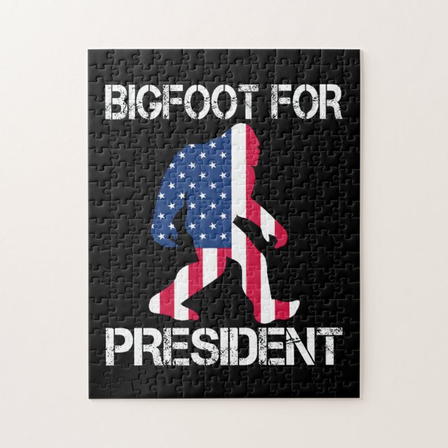 Puzzle Pie Grande Para El Presidente Funny Bigfoot (Vertical)