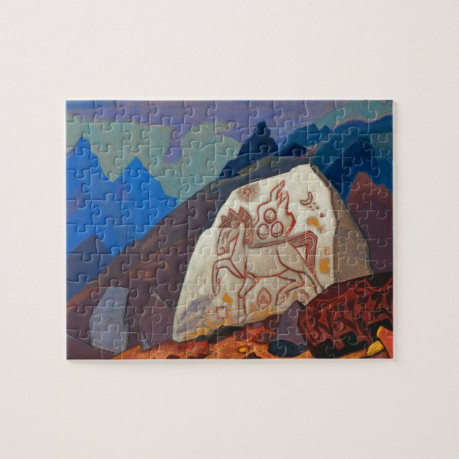 Puzzle Piedra blanca, Rótulos de Chintamani por Roerich (Horizontal)