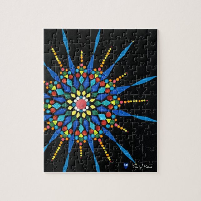 Puzzle Piedras preciosas en un modelo de la mandala del (Vertical)