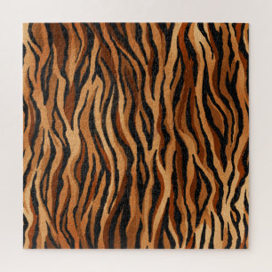 Puzzle Piel de tigre: patrón sin costuras dibujado a mano