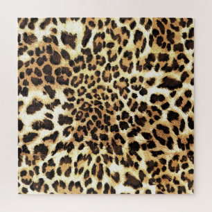 Puzzle Piel leopardo, diseño de patrones impecable.