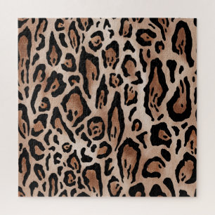 Puzzle Piel leopardo: patrón sin costuras.