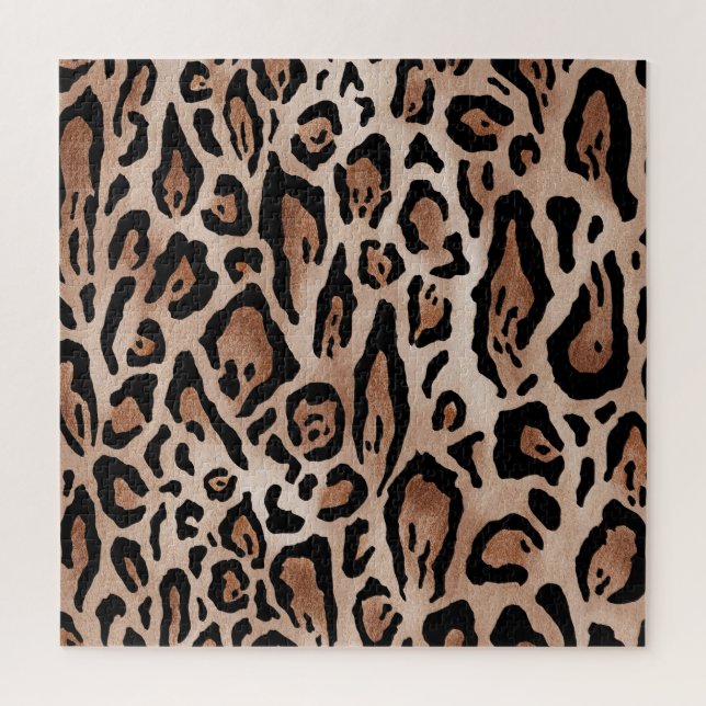 Puzzle Piel leopardo: patrón sin costuras. (Vertical)