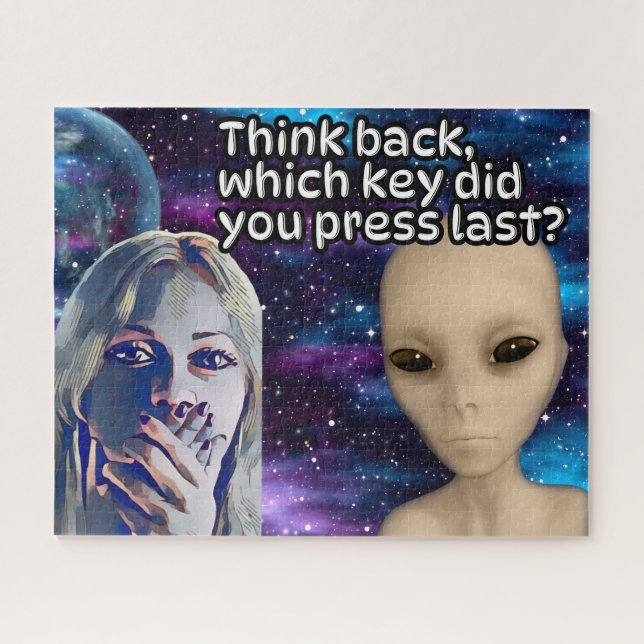 Puzzle Piensa, ¿qué llave presionaste el último? Geek (Horizontal)