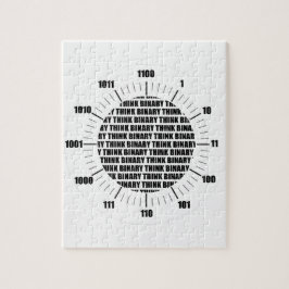 Puzzle Piense el reloj binario (el humor del friki)