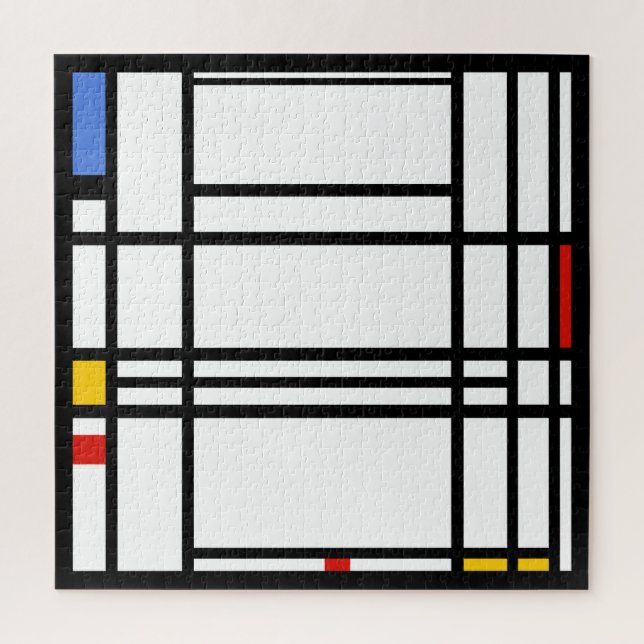 Puzzle Piet Mondrian, gran composición 10 (Vertical)