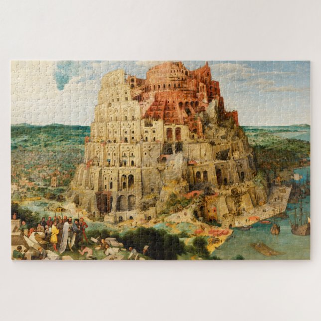 Puzzle Pieter Bruegel detallado "Tower of Babel", 1563, (Horizontal)